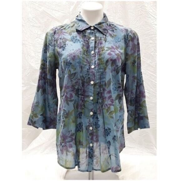 3 for $20 IZOD Floral Free Fitting Blouse - Med - Picture 1 of 4